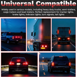 2 PCS Led Trailer Tail Light Bar, 10 Inch 15 Red Led Brake Lights Strip Assembly, IP67 Waterproof Trailer Light Kit for Golf Cart, for Marine Boats Golf Cart Offroad Truck RV UTV ATV thumbnail 7