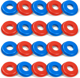 20PCS Glad Hand Seals, Rubber Gladhand Seals, Glad Hand Seal Washers Grommets round Gaskets for Semi Trucks Trailers Brake Air Hose, Parts Number 10028, Semi Truck Accessories (Red+Blue) thumbnail 1
