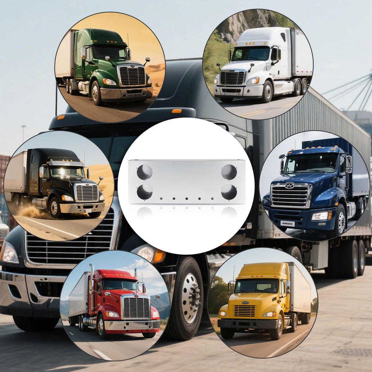 Stainless Steel Tail Light Panel for Semi Trucks & Trailers – 4.49” & 0.67” image 6