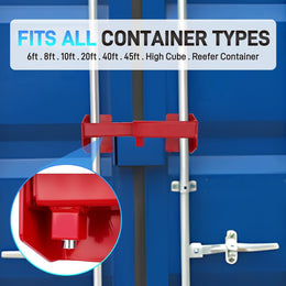Shipping Container Lock Heavy Duty, Combination Container Equipment Lock Powder Coated Steel Shipping Container, Cargo Vans & Semi Trailer Door, Shipping Container Truck Door Locks with Two Keys, Anti thumbnail 2