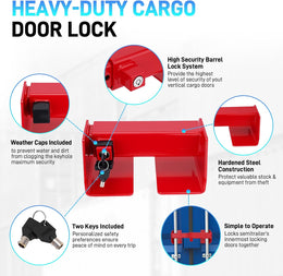 Shipping Container Lock Heavy Duty, Combination Container Equipment Lock Powder Coated Steel Shipping Container, Cargo Vans & Semi Trailer Door, Shipping Container Truck Door Locks with Two Keys, Anti thumbnail 4