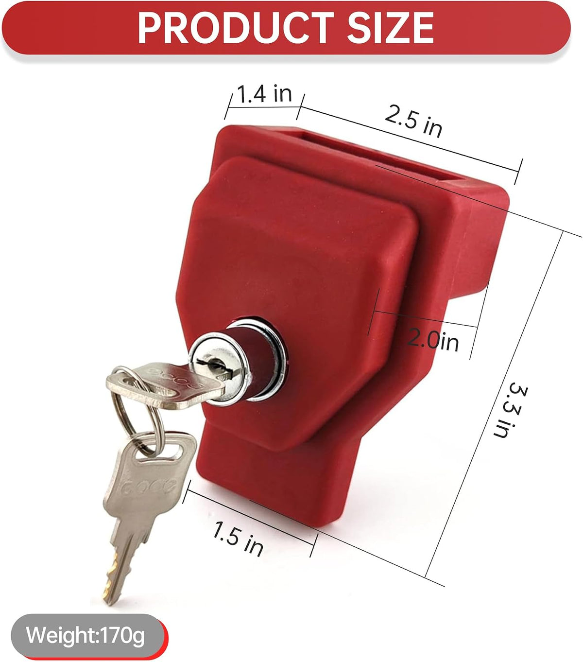 NAKAKEKO Plastic, Glad Hand Lock, Keyed Alike Pair (12-Pack) for Tractor Trailer Trucks - Semi Trailer Lock image 8