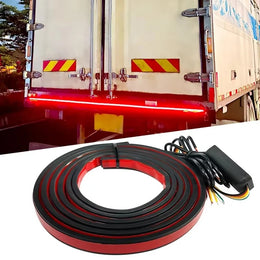 24V Led Truck Tailgate Light Strip Rear Tail Light Bar Waterproof Dynamic Additional Reverse Brake Flash Follow Warning Lights thumbnail 1