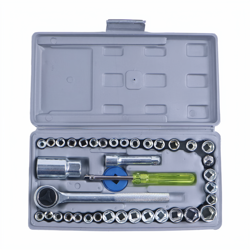 40 Pieces 3/8" Ratchet Wrench Socket Set Screwdriver Bits Car Repairing Kit image 3