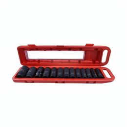 13 Pieces 1/2-Inch Drive Deep Impact Socket Set Heavy-Duty CR-MO Steel with Storage Case thumbnail 3